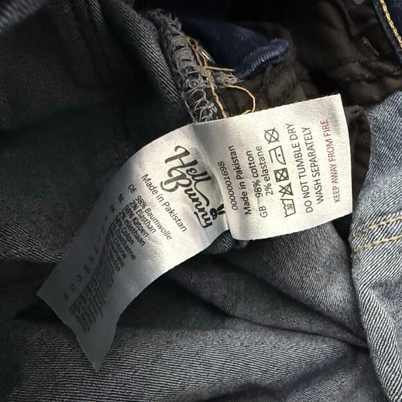 Hell Bunny Women's Bib Overalls Jeans Small Blue Stretch - Picture 5 of 16